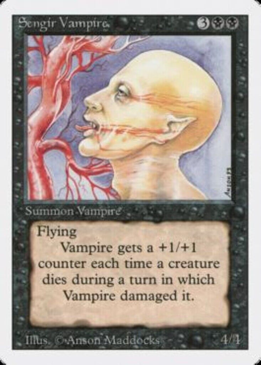 MTG MTG 1x  Sengir Vampire Revised Edition Heavilyplayed card Magic The Gathering