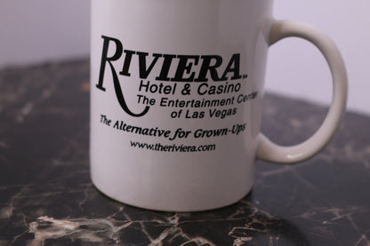Vtg Riviera Hotel & Casino Las Vegas Coffee Mug Cup No Ifs & Or Butt Crazy Girls