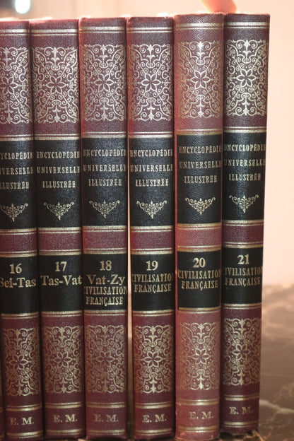 Vtg Encyclopédie Universelle Illustrée 21 Tomes Livres Books Éditions Montcalm