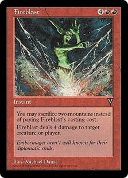 MTG 1x Fireblast Visions  MTG Magic the Gathering