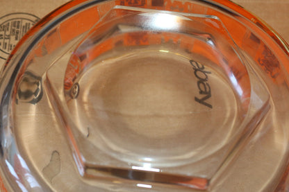 Vintage Jeanette Glass Company Atomic Starburst Serving Bowl Orange Mexican Thai