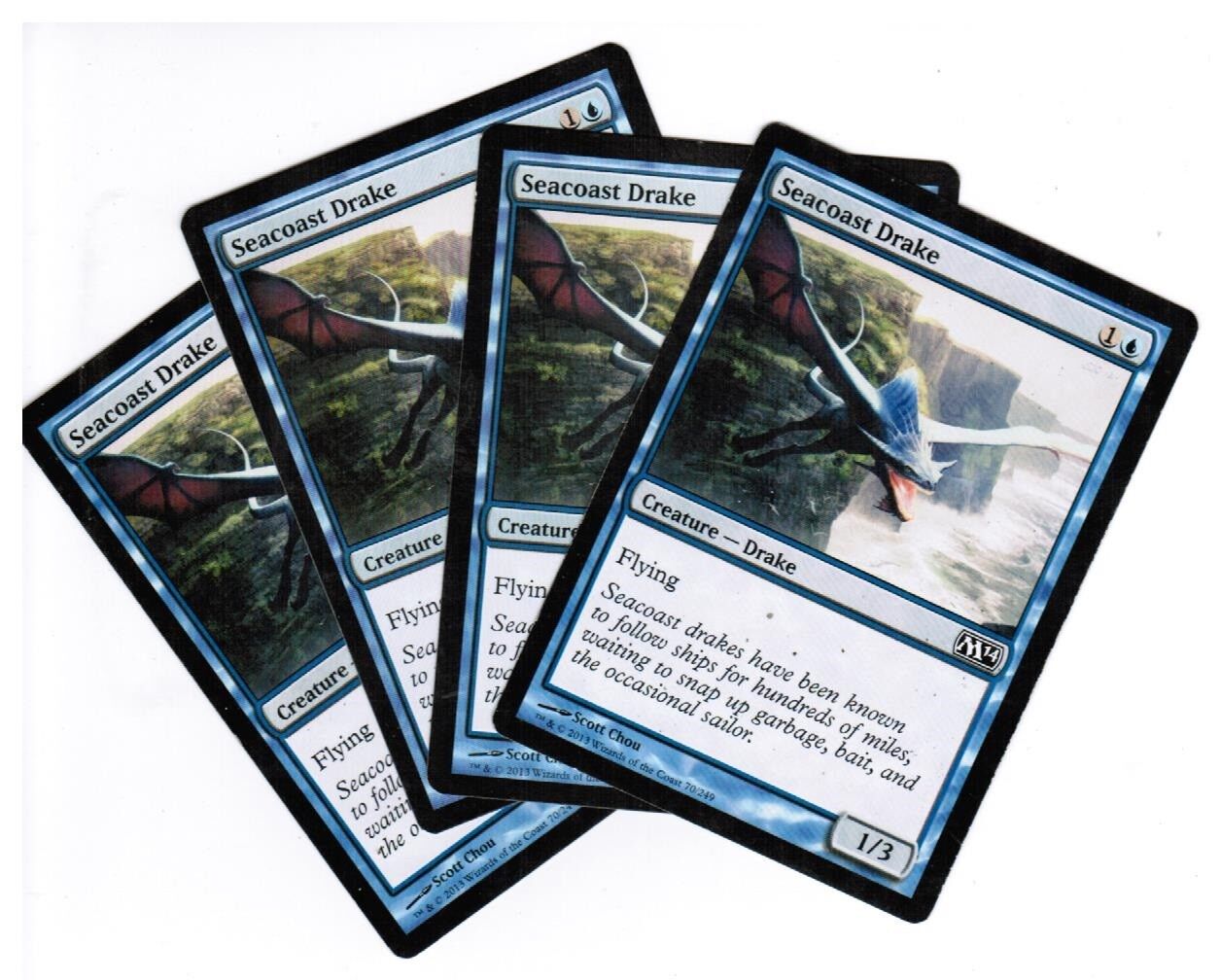 MTG MTG Seacoast Drake Magic 2014 X4 4x Magic the GAthering cards