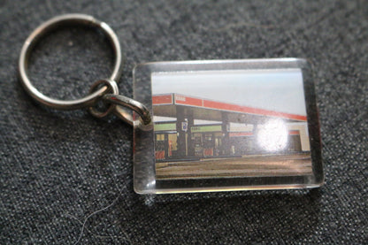 Vintage Key Chain Esso Station D'Essence Gaz Station Picture Quebec Canada