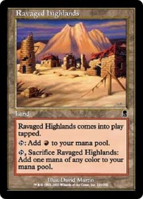 MTG MTG 1x Ravaged Highlands Odyssey card Magic The Gathering NM