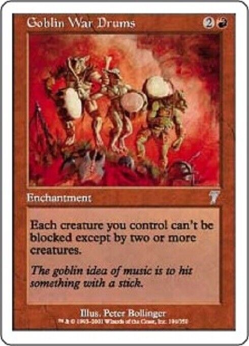 MTG MTG 1x   Goblin War Drums Seventh Edition  Magic The Gathering