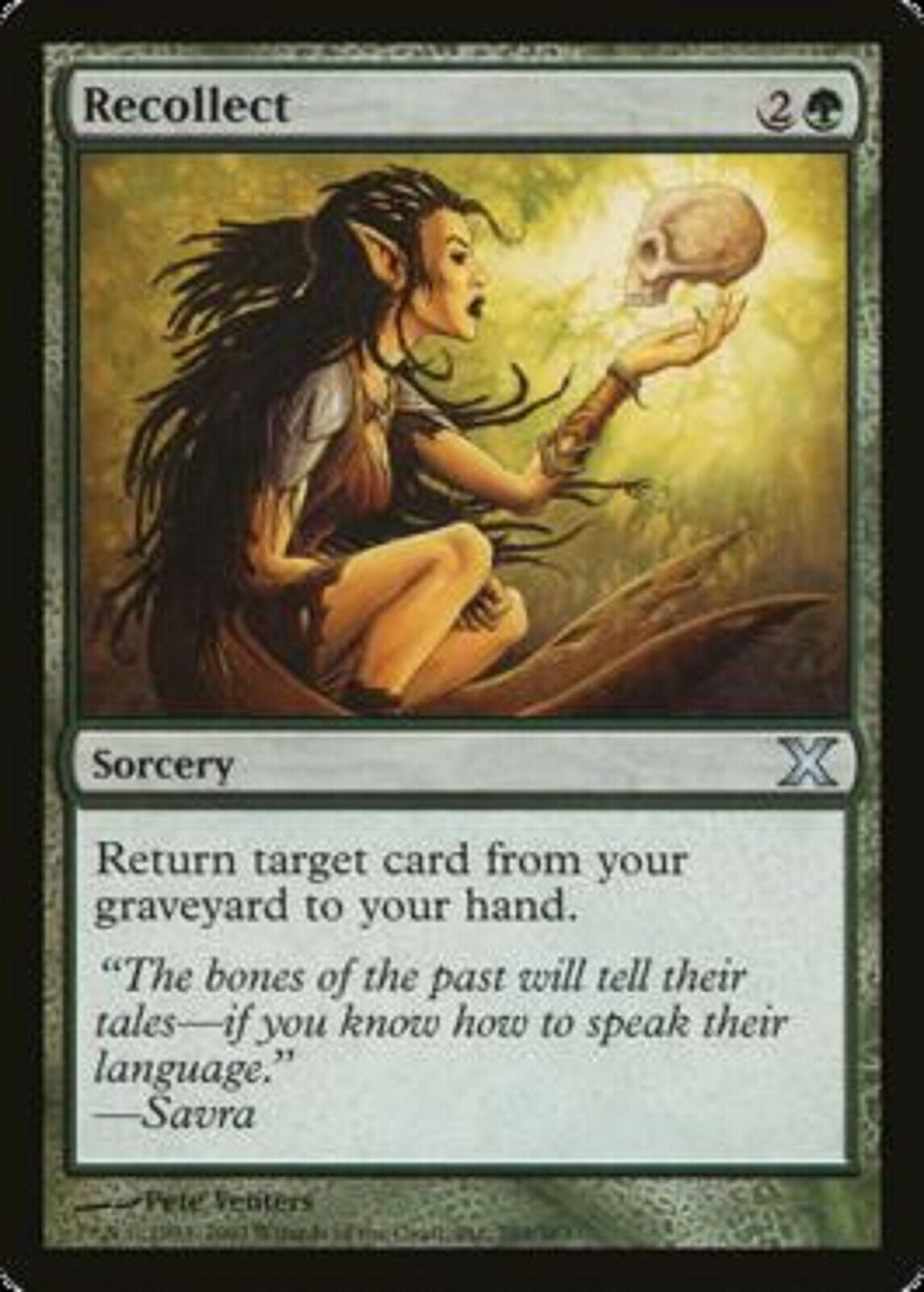 MTG MTG 1x  Recollect Tenth Edition  Card Magic The Gathering