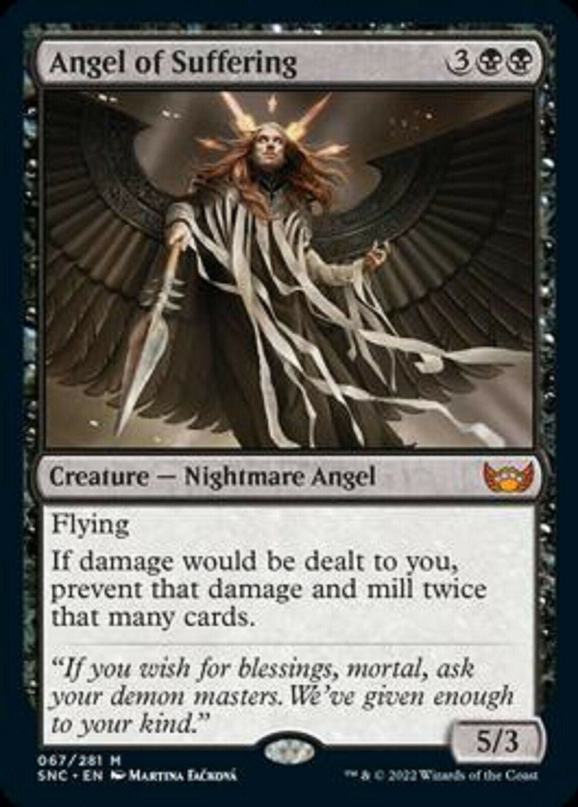 MTG MTG 1x Angel of Suffering Streets of New Capenna Magic Card the Gathering