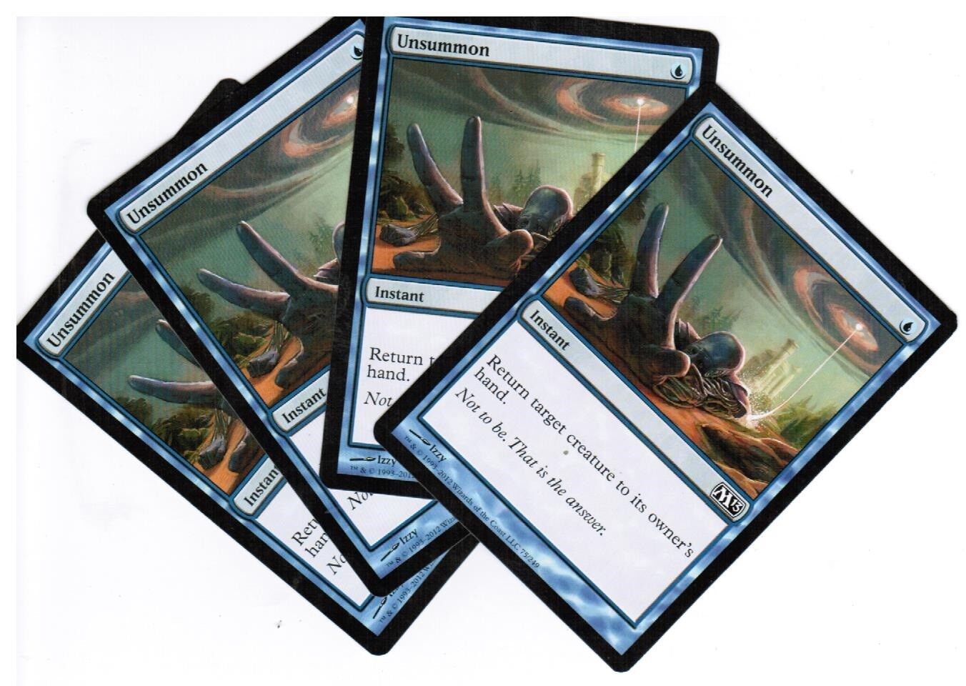 MTG MTG Unsummon 2013 Core Set  X4 4x Magic the Gathering Return creature hand