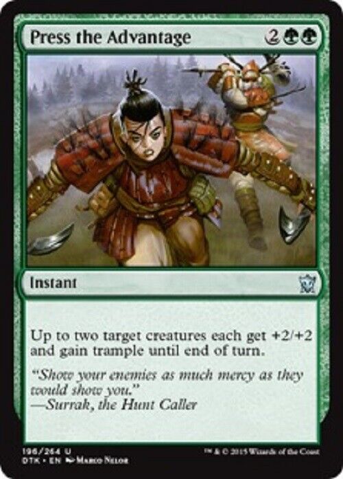 MTG Press the Advantage Dragons of Tarkir MTG Magic the Gathering card