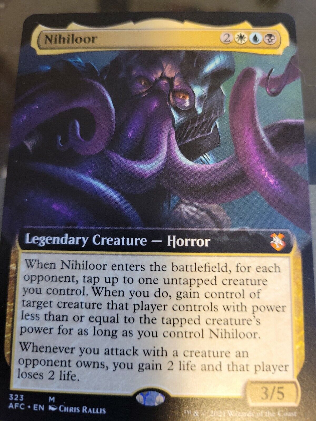 MTG Nihiloor MTG Magic the gathering card Adventures in the Forgotten Realms