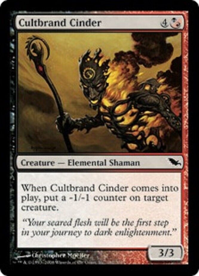 MTG MTG 1x  Cultbrand Cinder Shadowmoor Card Magic The Gathering NM FOIL PAUPER