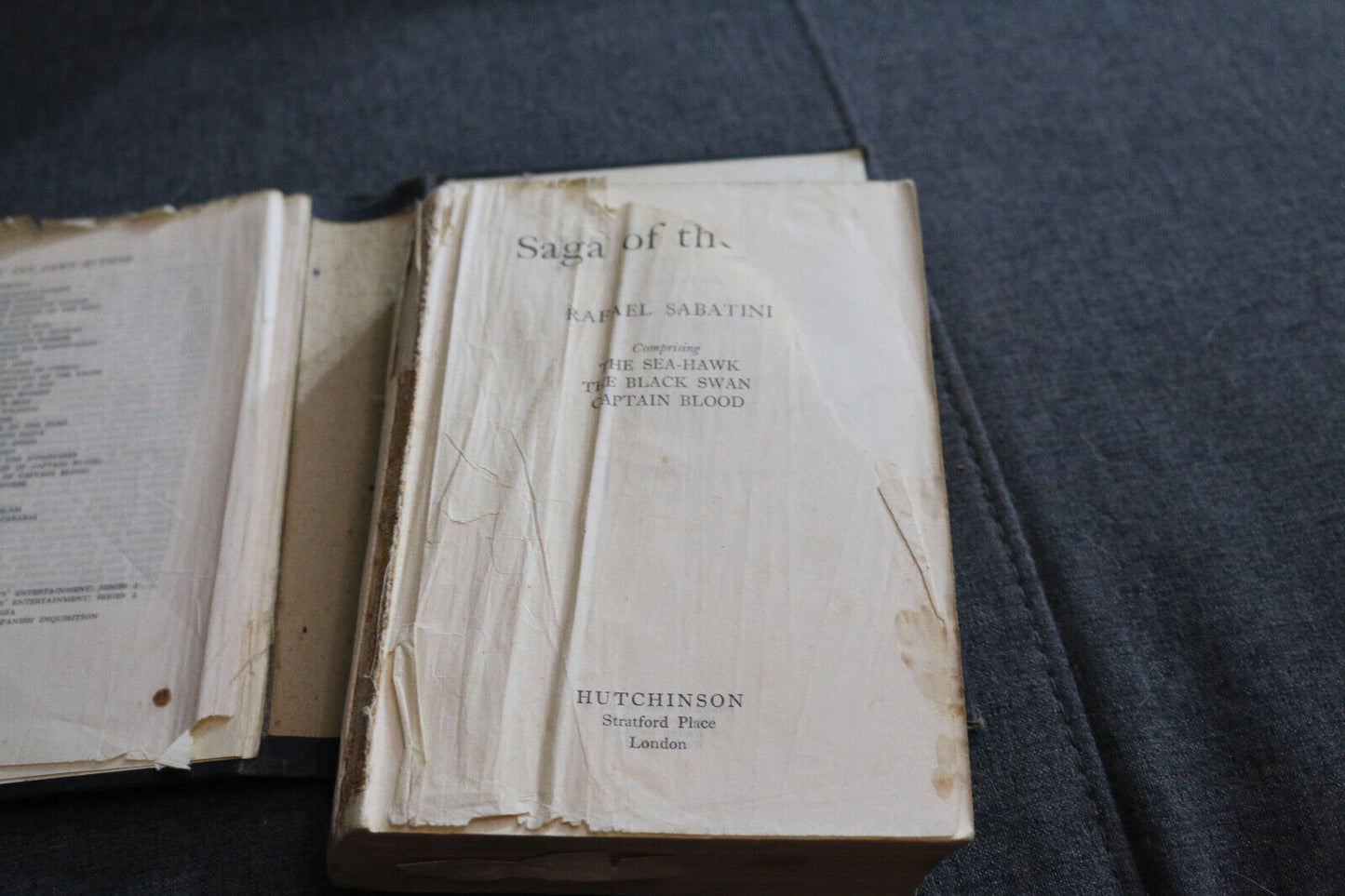 Saga Of The Sea Rafael Sabatini Hutchinson Hardcover Antique Book Vintage