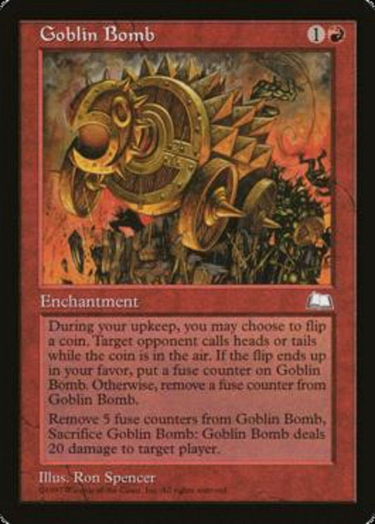 MTG 1x mtg Goblin Bomb Weatherlight reserved list card Vintage Magic the Gathering