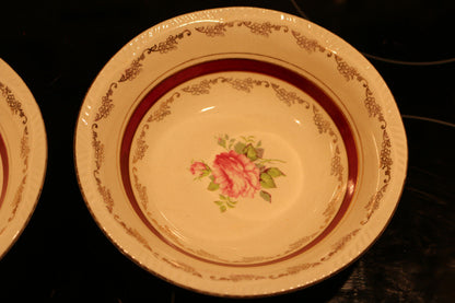 2 Of A Set From Princess Rose 22 Karat Gold Winterton Longton Bowl Porcelain