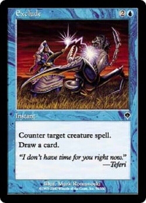 MTG MTG 1x   Exclude  Invasion Card Magic The Gathering pauper