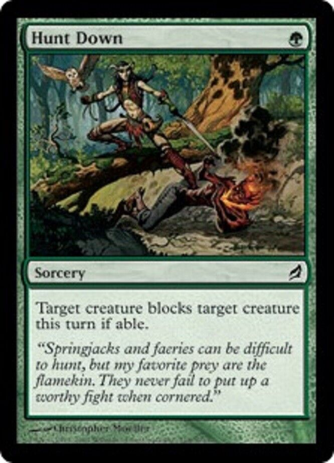 MTG MTG 1x Hunt Down Lorwyn  Card Magic The Gathering NM Pauper