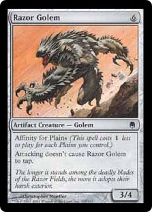 MTG MTG 1x Razor Golem Darksteel Artifact card Magic The Gathering