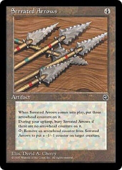 MTG MTG 1x Serrated Arrows Homelands Magic The Gathering card LP