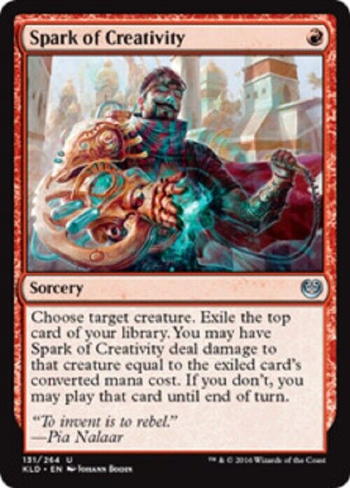 MTG MTG 1x  Spark of Creativity KLD Kaladesh  Card Magic The Gathering