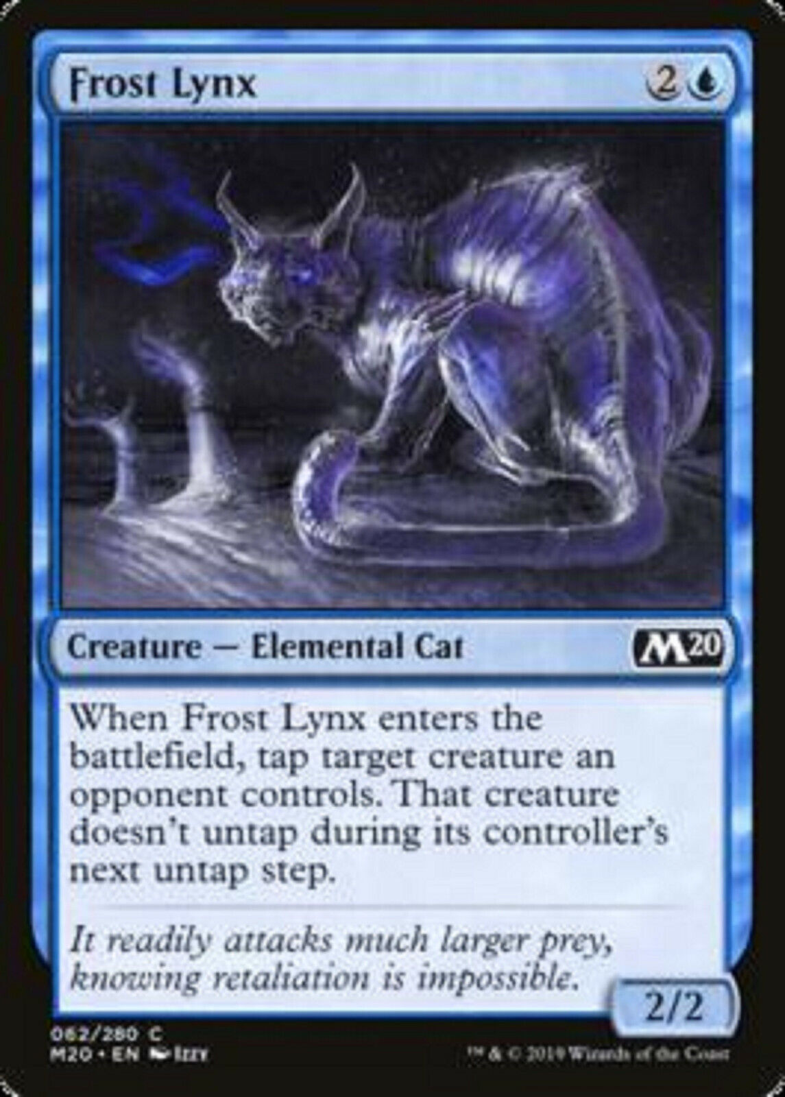 MTG MTG 1x Frost Lynx Foil Core Set 2020 card Magic The Gathering