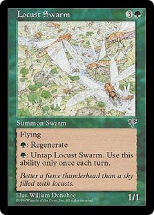 MTG MTG 1x Locust Swarm Mirage card Magic The Gathering