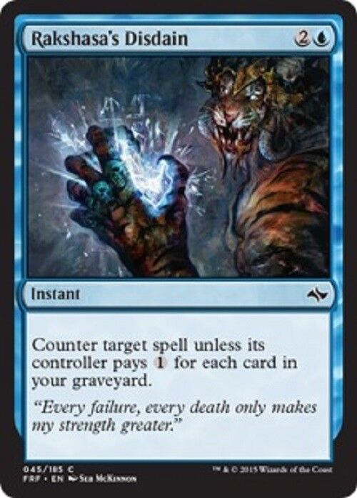 MTG 4x Rakshasa's Disdain Fate Reforged MTG Magic the gathering Blue Cards