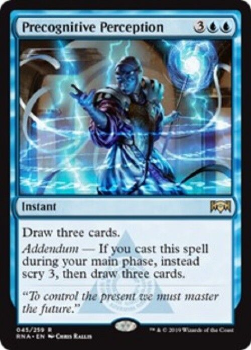 MTG 1x Precognitive Perception Ravnica Allegiance Unplayed NM  Card