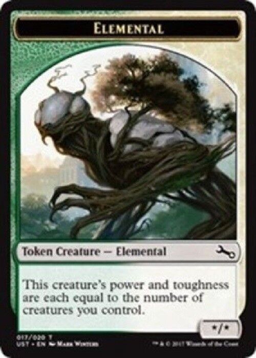 MTG MTG 1X Elemental Token (017/020) - FOIL NM Unstable - Common (Foil) card Magic