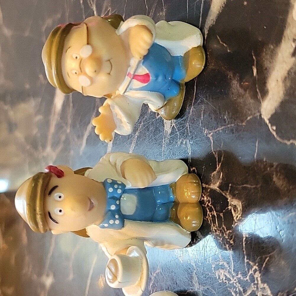 Tetley Tea Folk Set Of 2" Collectable Figures X 4 (1995) Toys Figurines Vintage