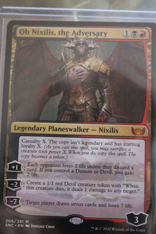 MTG MTG 1x Ob Nixilis, the Adversary  Streets of New Capenna card Magic