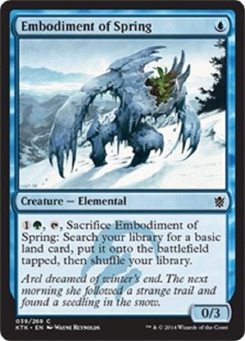 MTG 4x Embodiment of Spring Khans of Tarkir MTG Magic the gathering Blue Cards