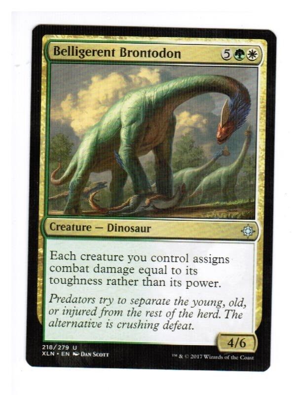 MTG Belligerent Brontodon Ixalan Unplayed NMcards Freshpack English Commander Pauper