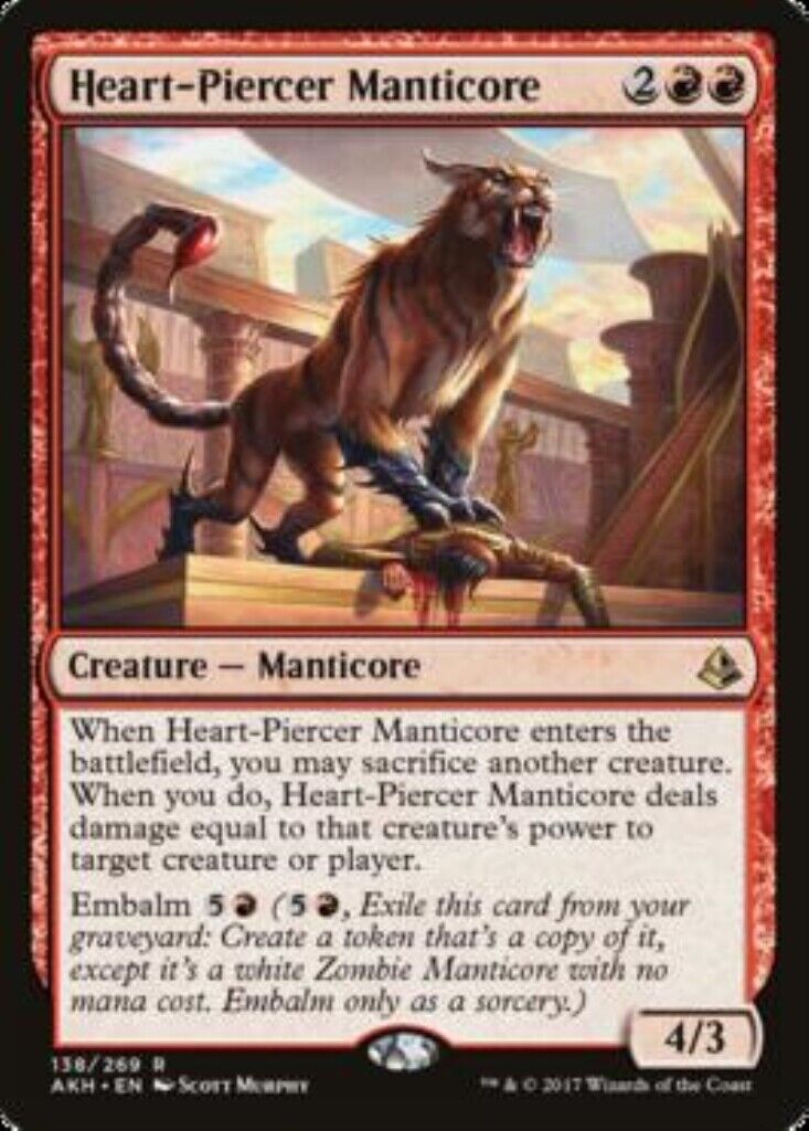 MTG 1x  Heart-Piercer Manticore Amonkhet  MTG Magic the Gathering