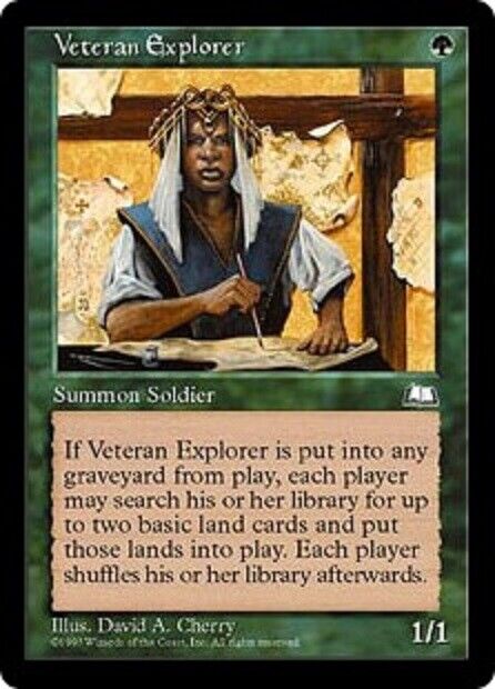 MTG MTG 1x  Veteran Explorer Weatherlight  Card Magic The Gathering pauper