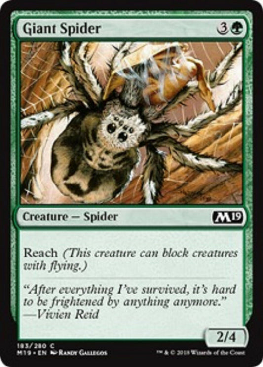 MTG MTG 4x Giant Spider Core Set 2019  cards Magic The Gathering