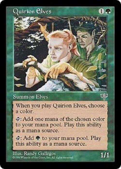 MTG MTG 1x  Quirion Elves Mirage Card Magic The Gathering Commander Pauper