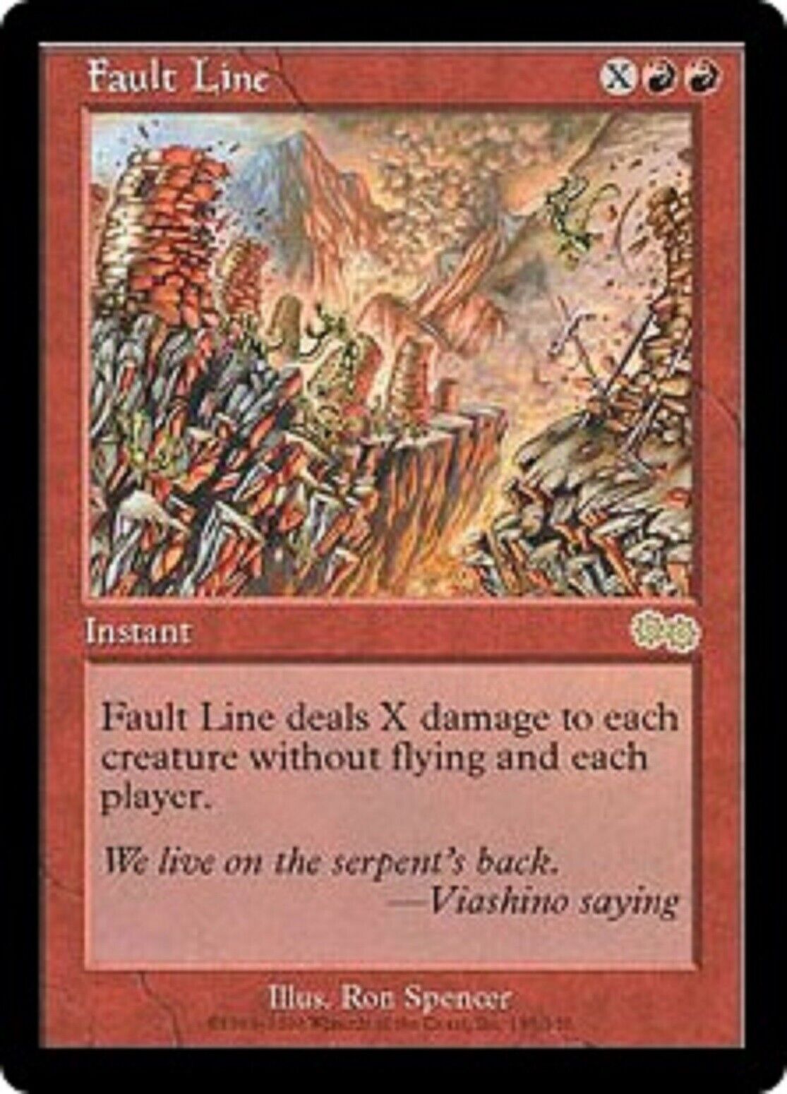 MTG MTG 1x Fault Line Urza's Saga Rare card Magic The Gathering