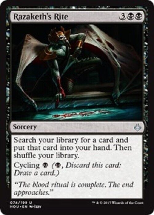 MTG MTG 1x Razaketh's Rite Hour of Devastation  card Magic The Gathering pauper