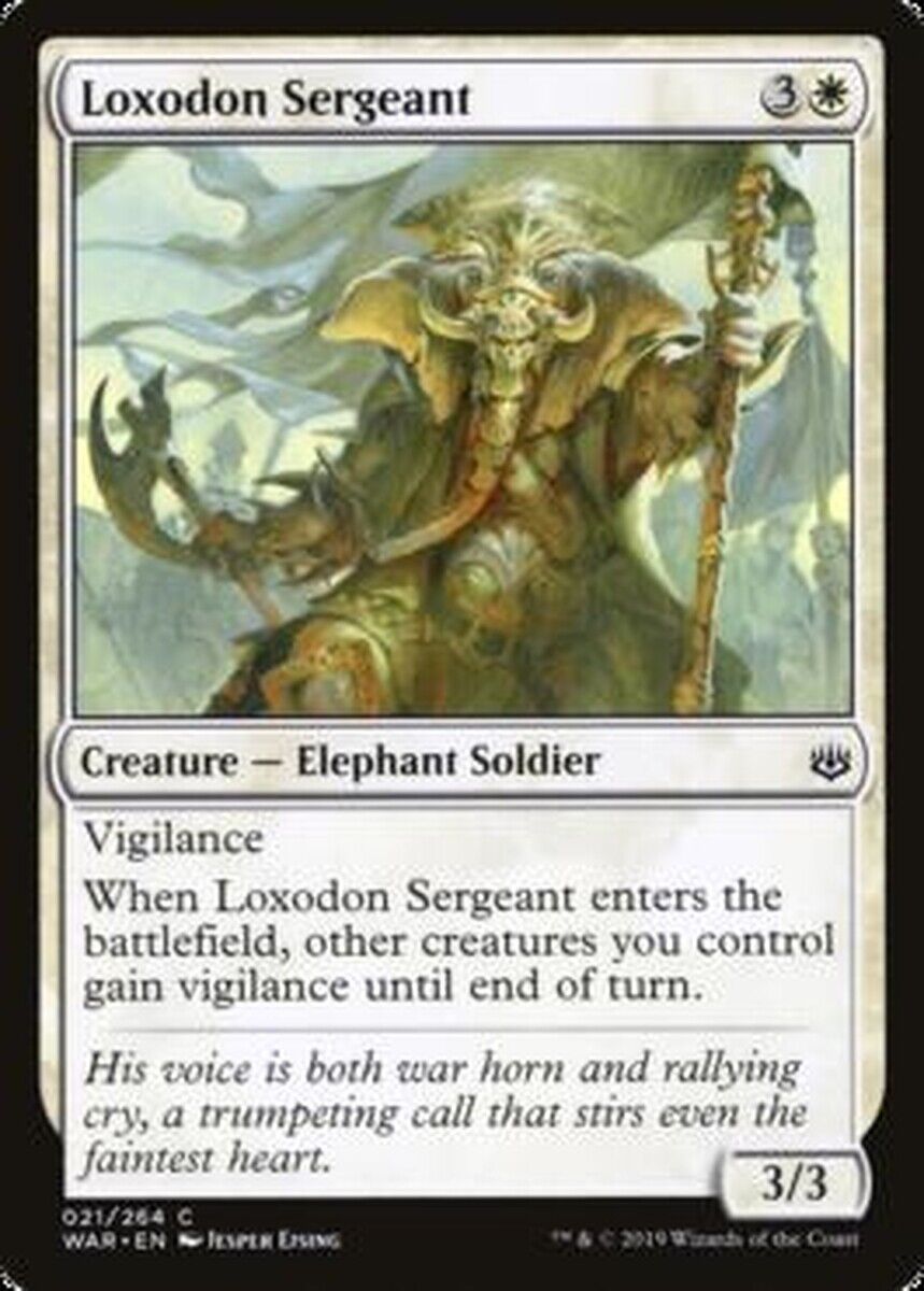 MTG MTG 4x  Loxodon Sergeant  War of the Spark Cards Magic The Gathering NM