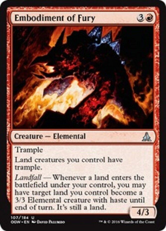 MTG 1x Embodiment of Fury Oath of the gatewatch Magic the Gathering Card