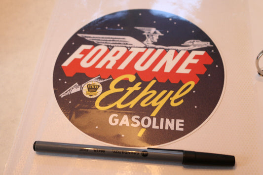 1X 6" Fortune Ethyl Gasoline Decal Gas And Oil Gas Pump Sign Wall Art Sticker 1