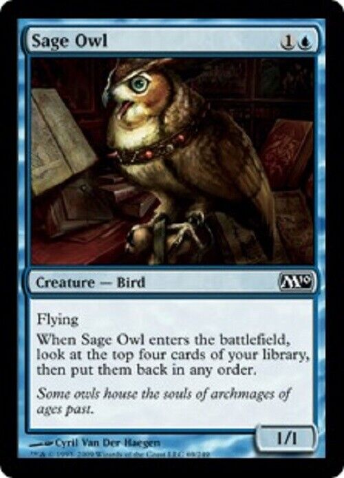 MTG MTG 4x  Sage Owl 10E Tenth Edition  Card Magic The Gathering Pauper