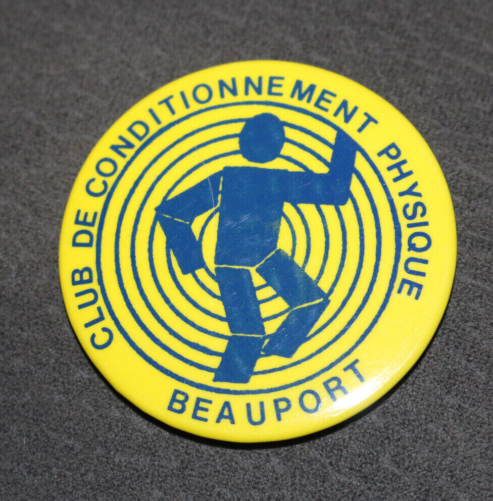 Club De Conditionnement Physique Beauport Qc Buttons Pin Back Macaron Vintage