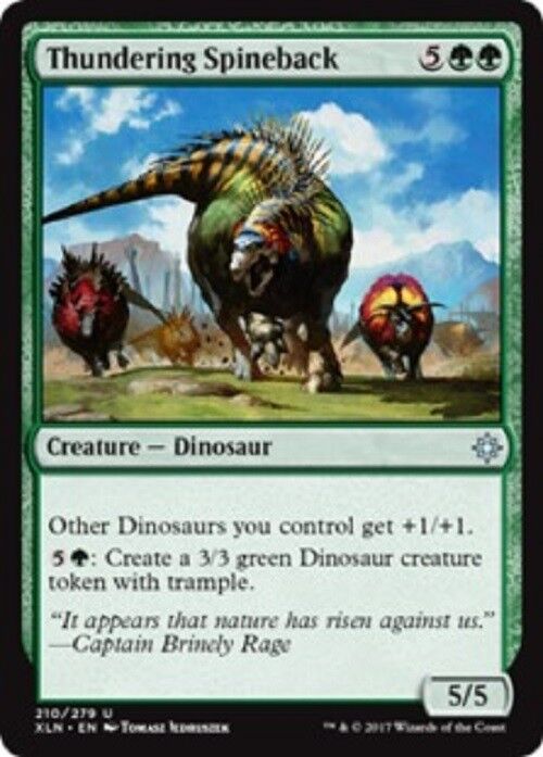 MTG Thundering Spineback Ixalan Card MTG  Commander Commander Pauper