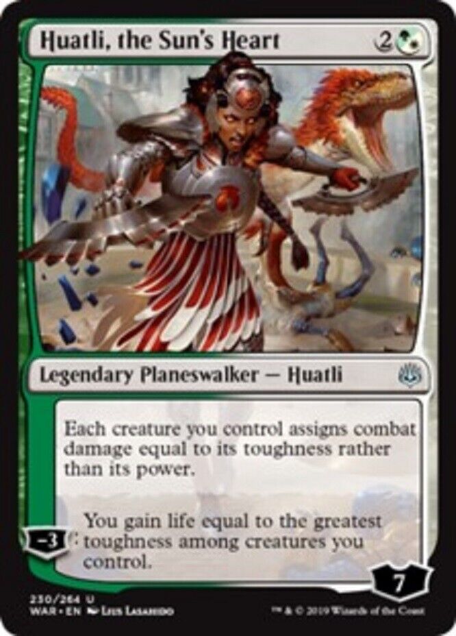 MTG MTG 1x Huatli, the Sun's Heart War of the Spark Card Magic The Gathering NM'