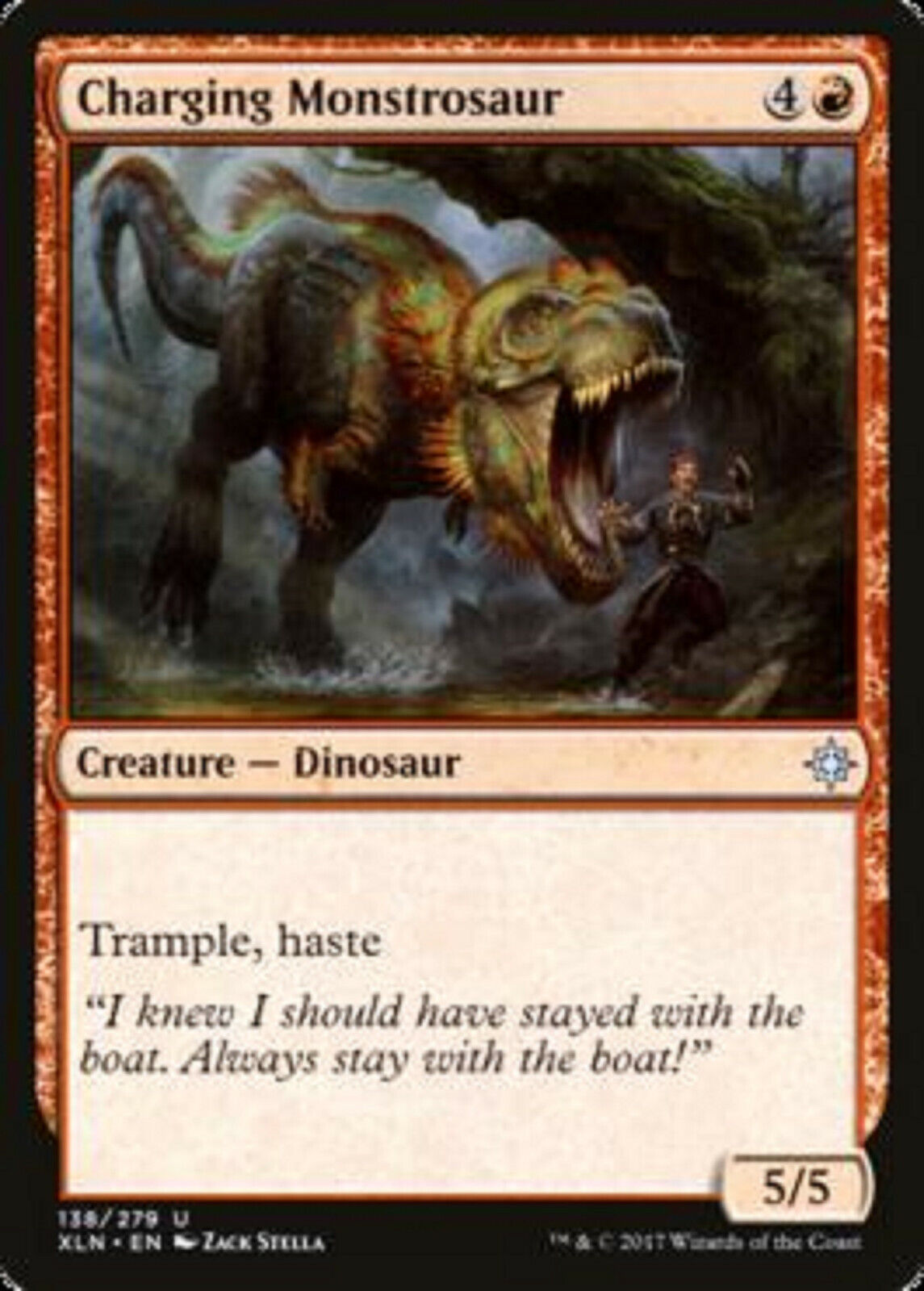 MTG MTG 1x Charging Monstrosaur Ixalan Card Magic The Gathering