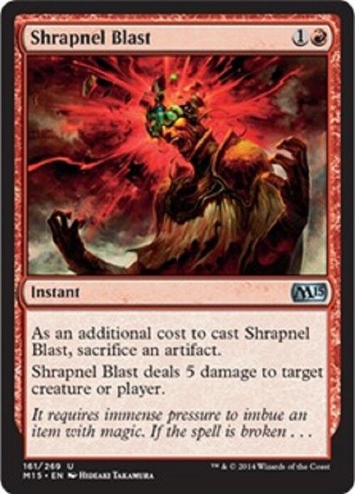 MTG MTG 1x Shrapnel Blast M15 Magic 2015 Core Set card Magic The Gathering NM