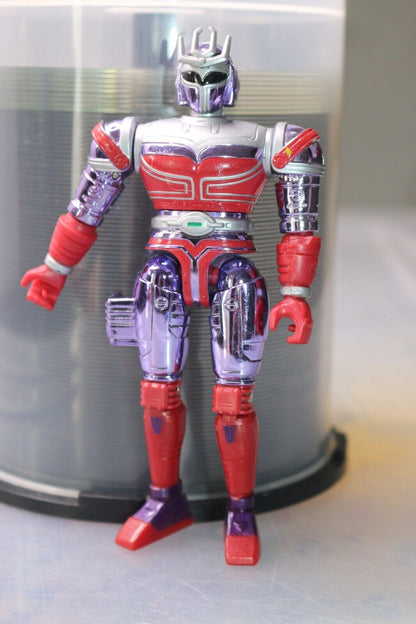 Bandai 1997 Beetleborgs Series Platinum Purple Spectra Beetleborg Figure Metall