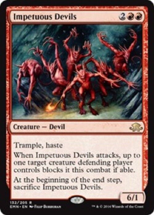 MTG Impetuous Devils Eldritch Moon Commander Card  NM MTG RARE