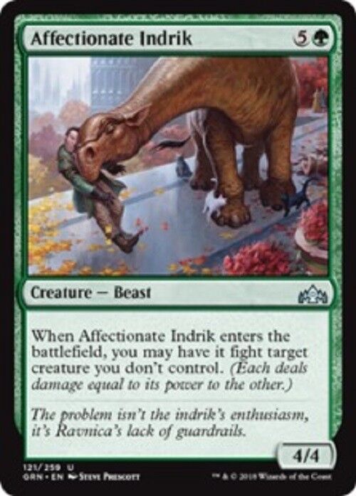 MTG Affectionate Indrik Guilds of Ravnica MTG NM Card  Commander Pauper